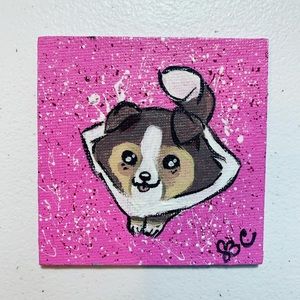 Collie Magnet, Acrylic on Canvas